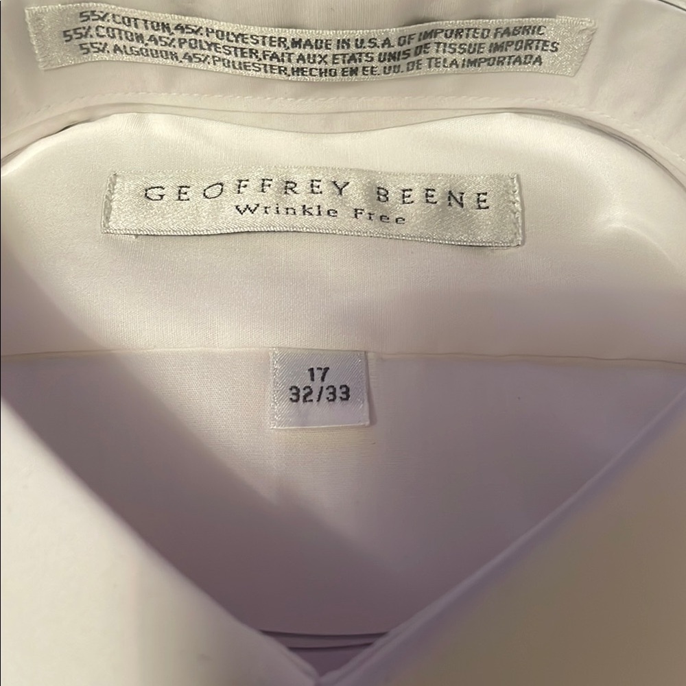 Geoffrey Beene White Men's Shirt